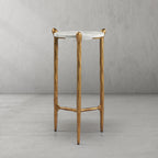 Aurelia Round Horn Marble Coffee Table & Side Table