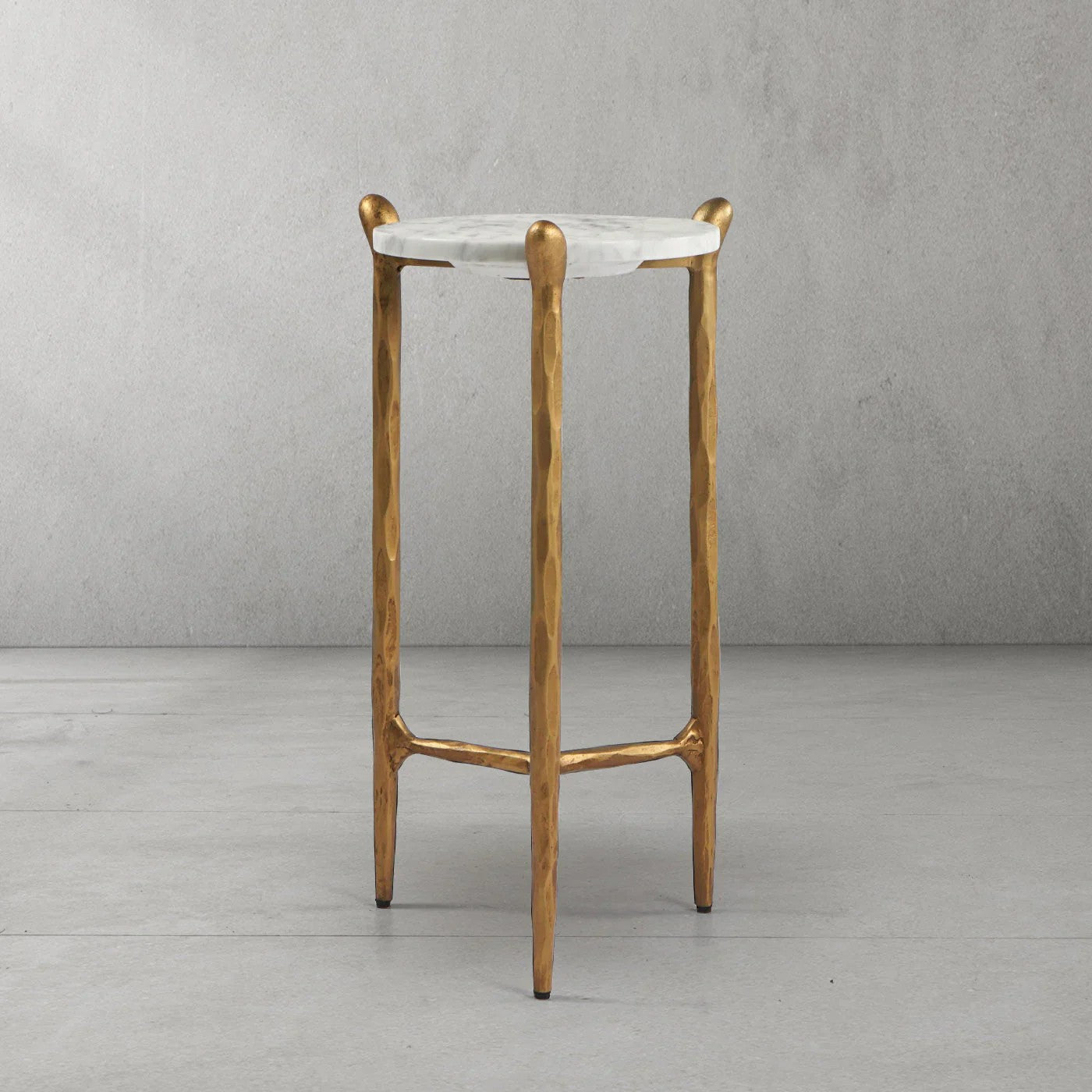Aurelia Round Horn Marble Coffee Table & Side Table