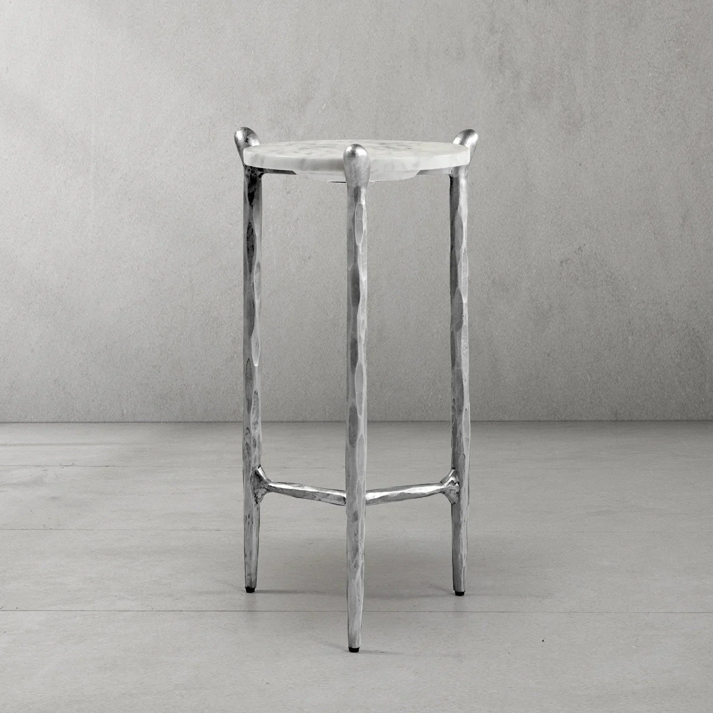 Aurelia Round Horn Marble Coffee Table & Side Table