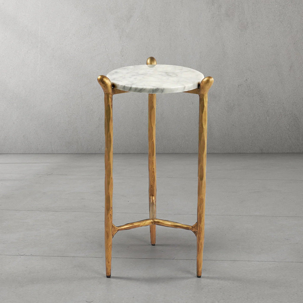 Aurelia Round Horn Marble Coffee Table & Side Table