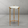 Aurelia Round Horn Marble Coffee Table & Side Table