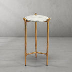 Aurelia Round Horn Marble Coffee Table & Side Table