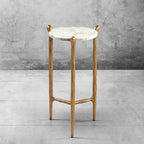 Aurelia Round Horn Marble Coffee Table & Side Table