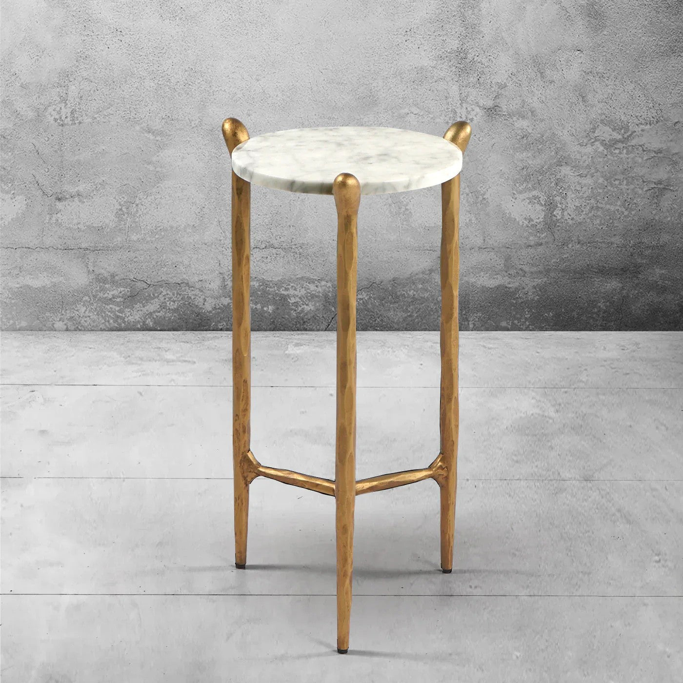 Aurelia Round Horn Marble Coffee Table & Side Table