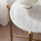 Aurelia Round Horn Marble Coffee Table & Side Table