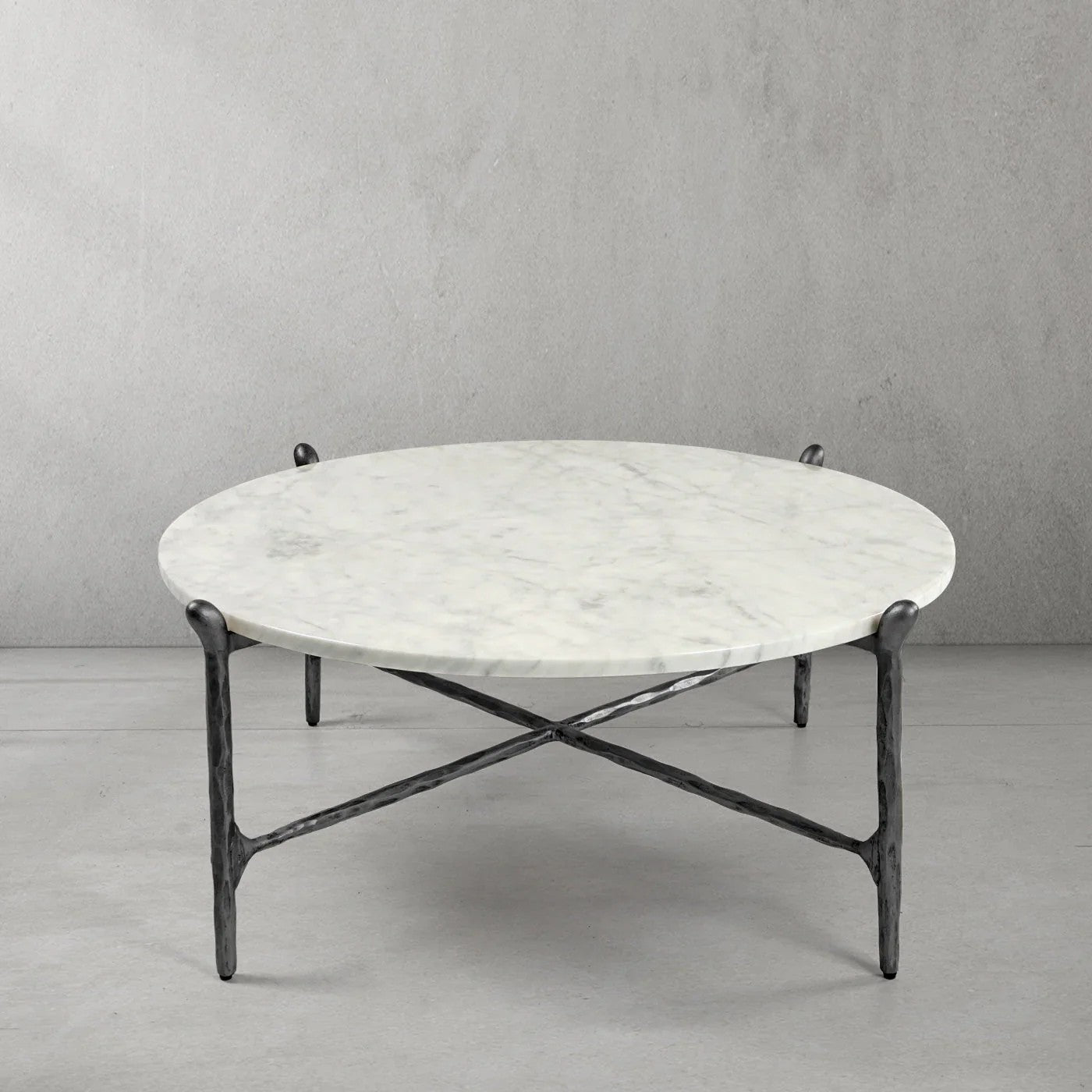 Aurelia Round Horn Marble Coffee Table & Side Table