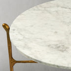 Aurelia Round Horn Marble Coffee Table & Side Table