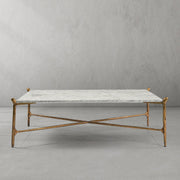 Aurelia Square Horn Marble Coffee Table
