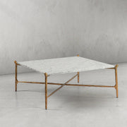 Aurelia Square Horn Marble Coffee Table