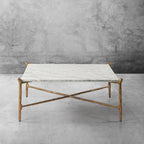 Aurelia Square Horn Marble Coffee Table