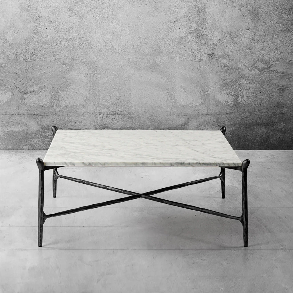 Aurelia Square Horn Marble Coffee Table