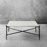 Aurelia Square Horn Marble Coffee Table