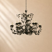 Birre Gilded Floral Crystal Round Chandelier