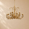 Birre Gilded Floral Crystal Round Chandelier
