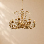 Birre Gilded Floral Crystal Round Chandelier