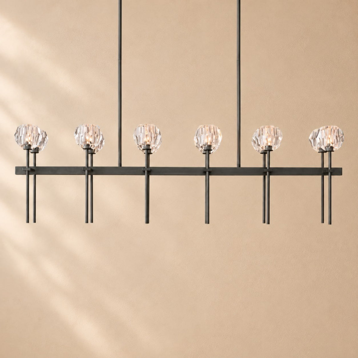 Bouine Glass Double Linear Chandelier