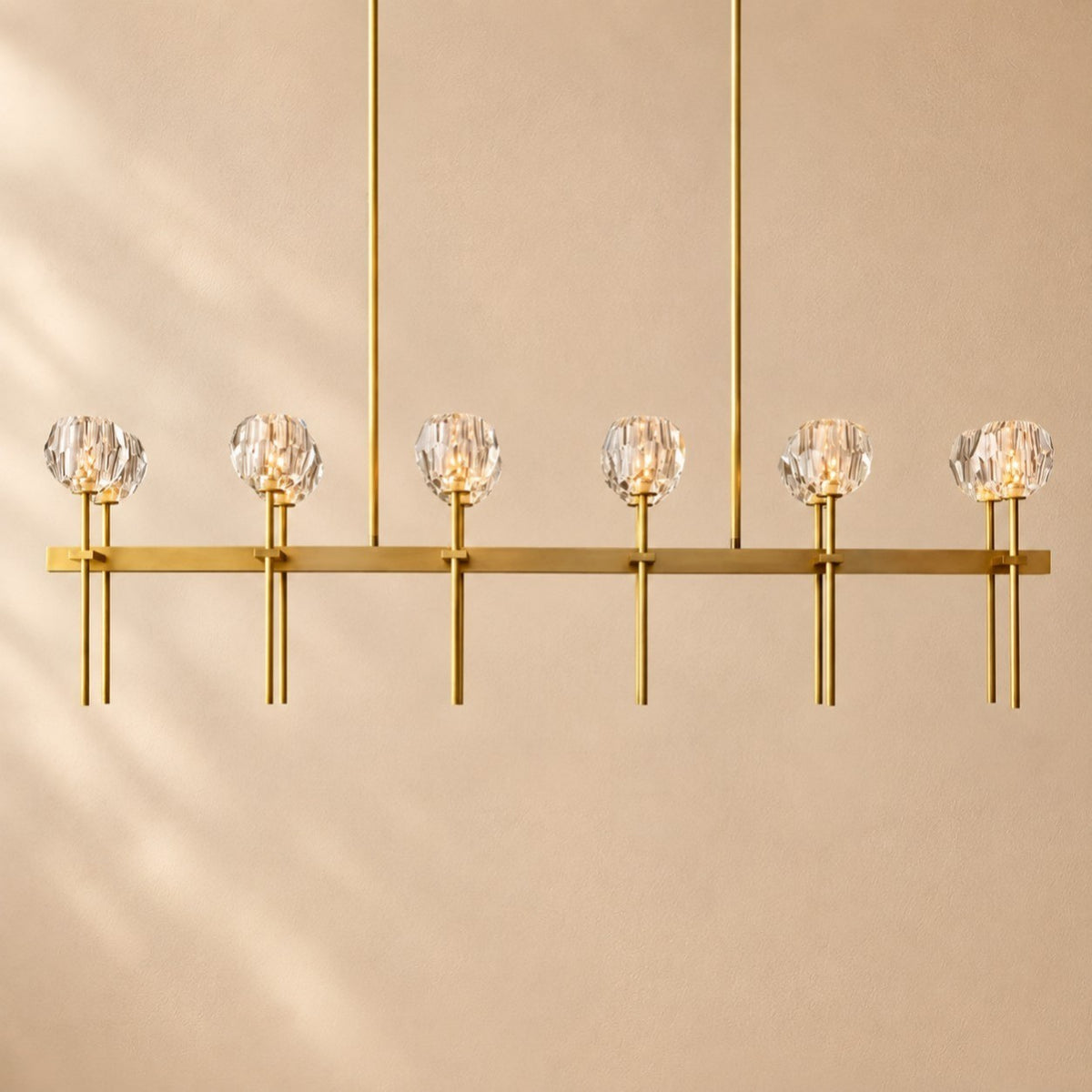 Bouine Glass Double Linear Chandelier