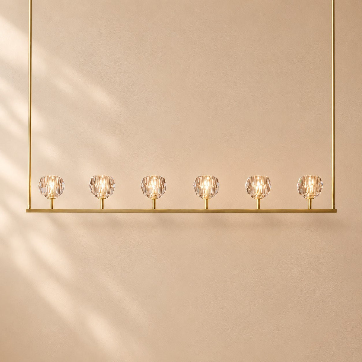 Bouine Glass Linear Chandelier 60''