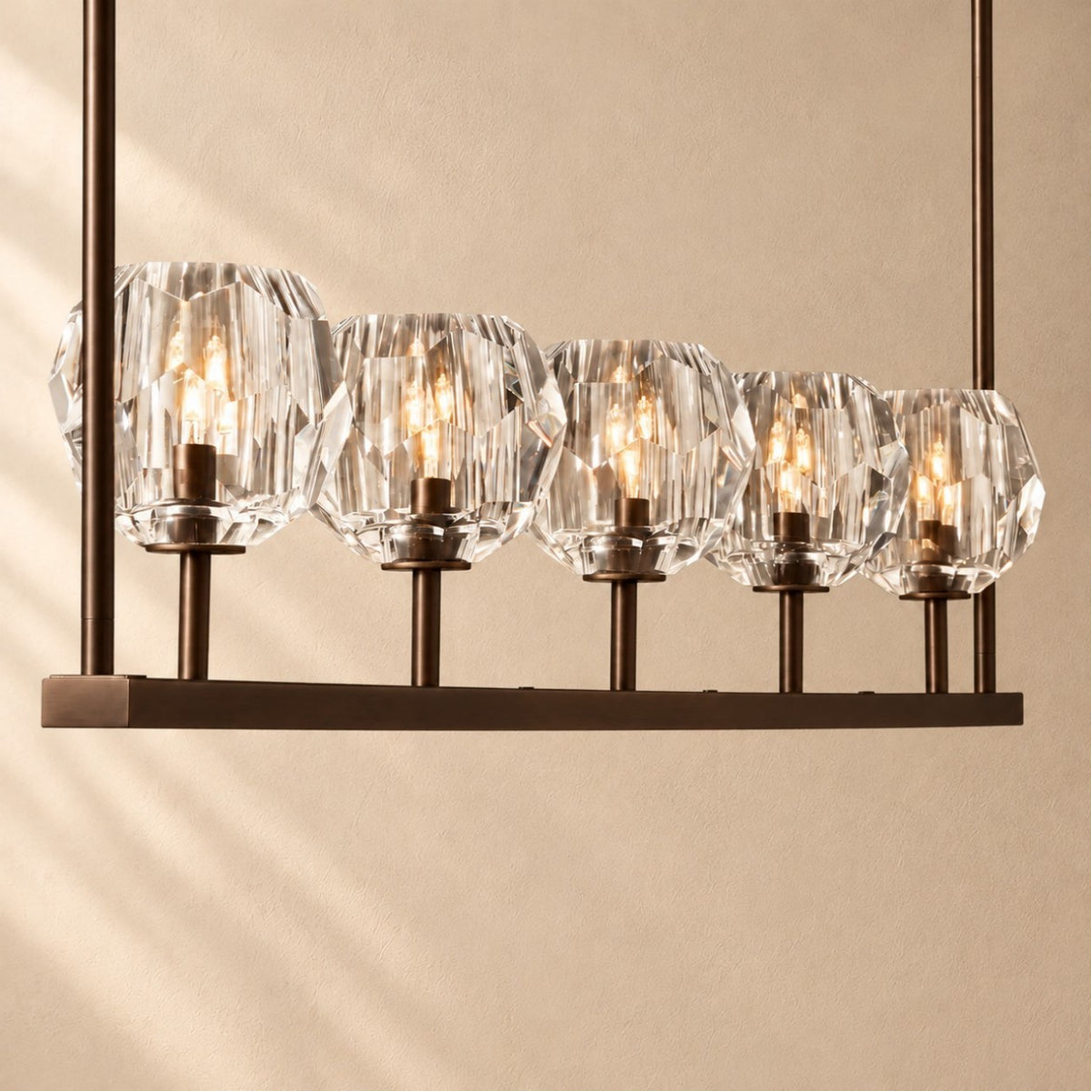 Bouine Glass Linear Chandelier 60''