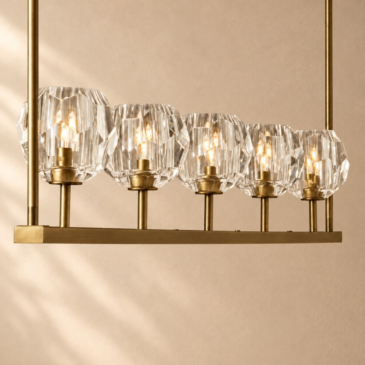 Bouine Glass Linear Chandelier 60''