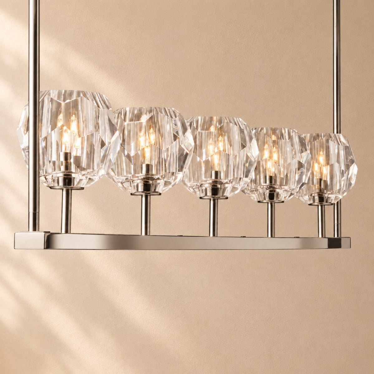 Bouine Glass Linear Chandelier 60''