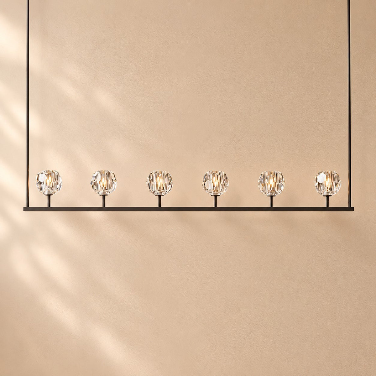 Bouine Glass Linear Chandelier 60''