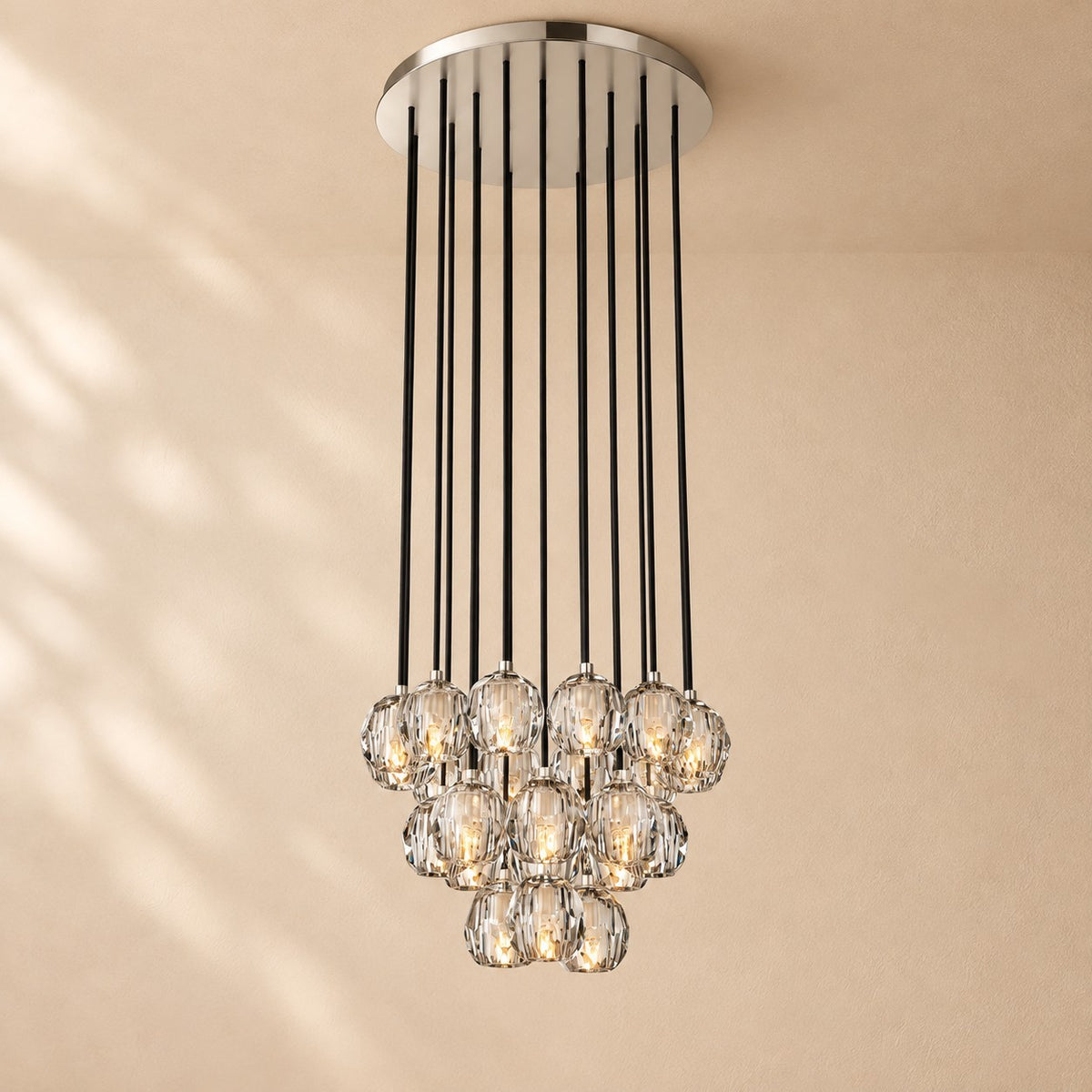 Bouine Glass Round Cluster Chandelier 24''