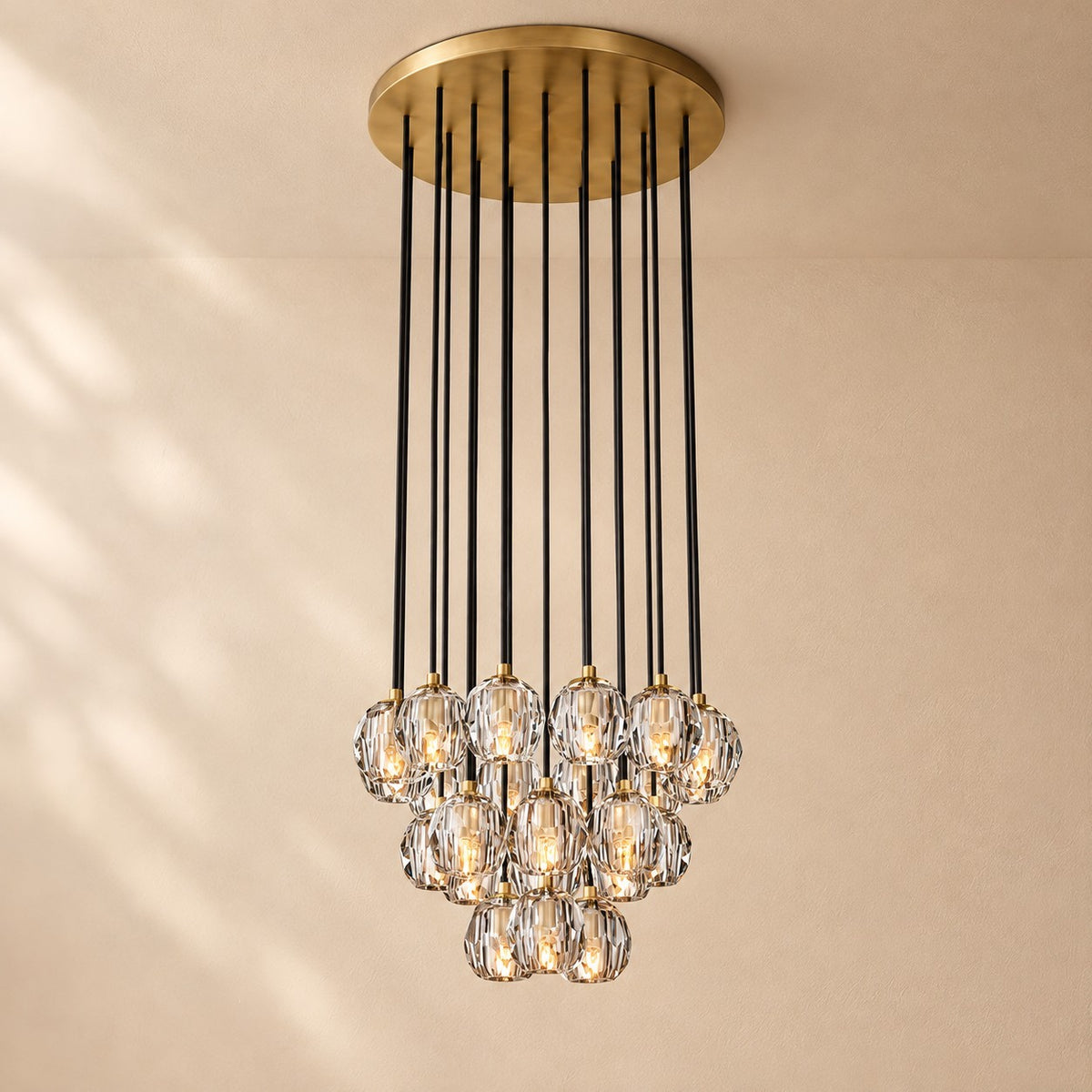 Bouine Glass Round Cluster Chandelier 24''