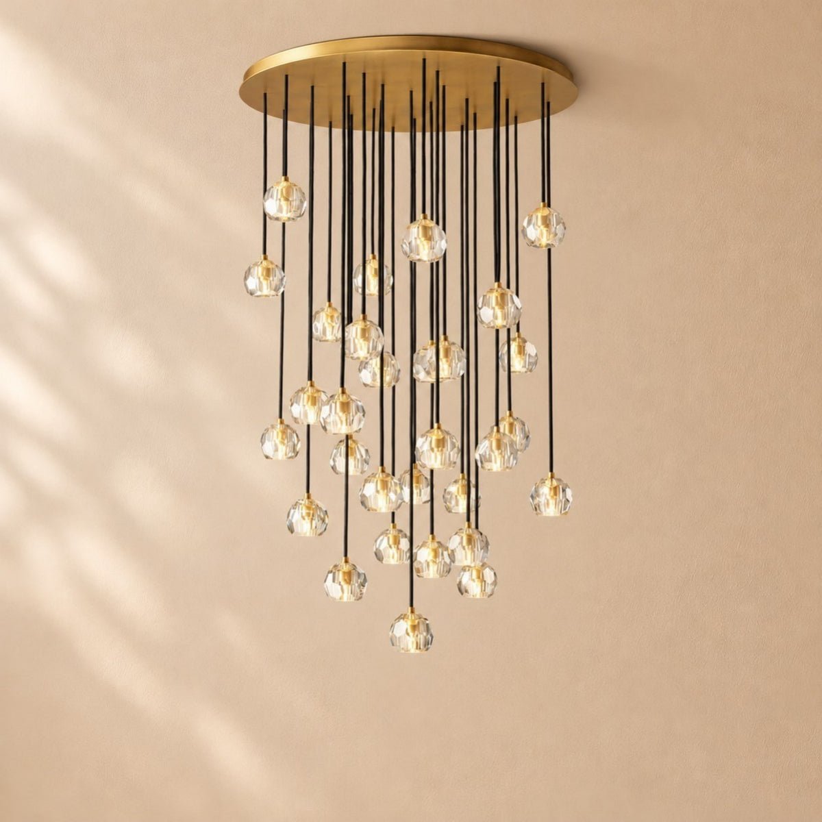 Bouine Glass Round Cluster Chandelier 40''