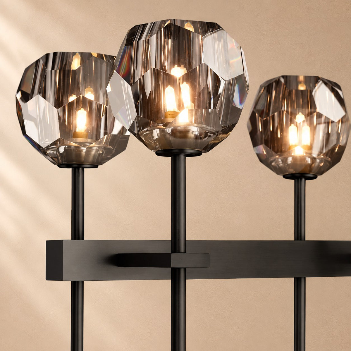 Bouine Glass Double Linear Chandelier