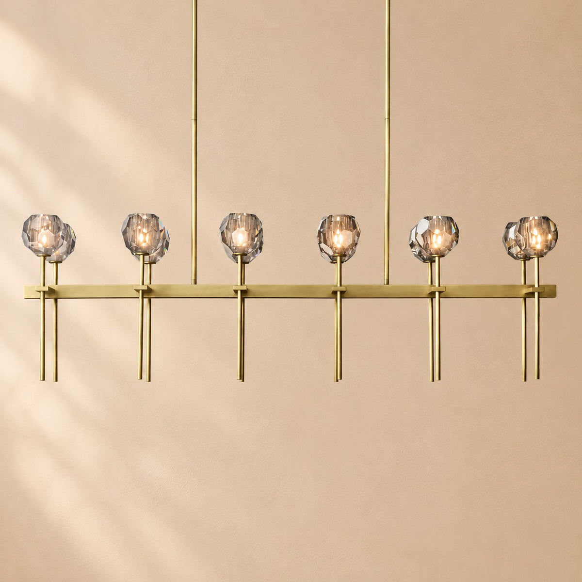 Bouine Glass Double Linear Chandelier