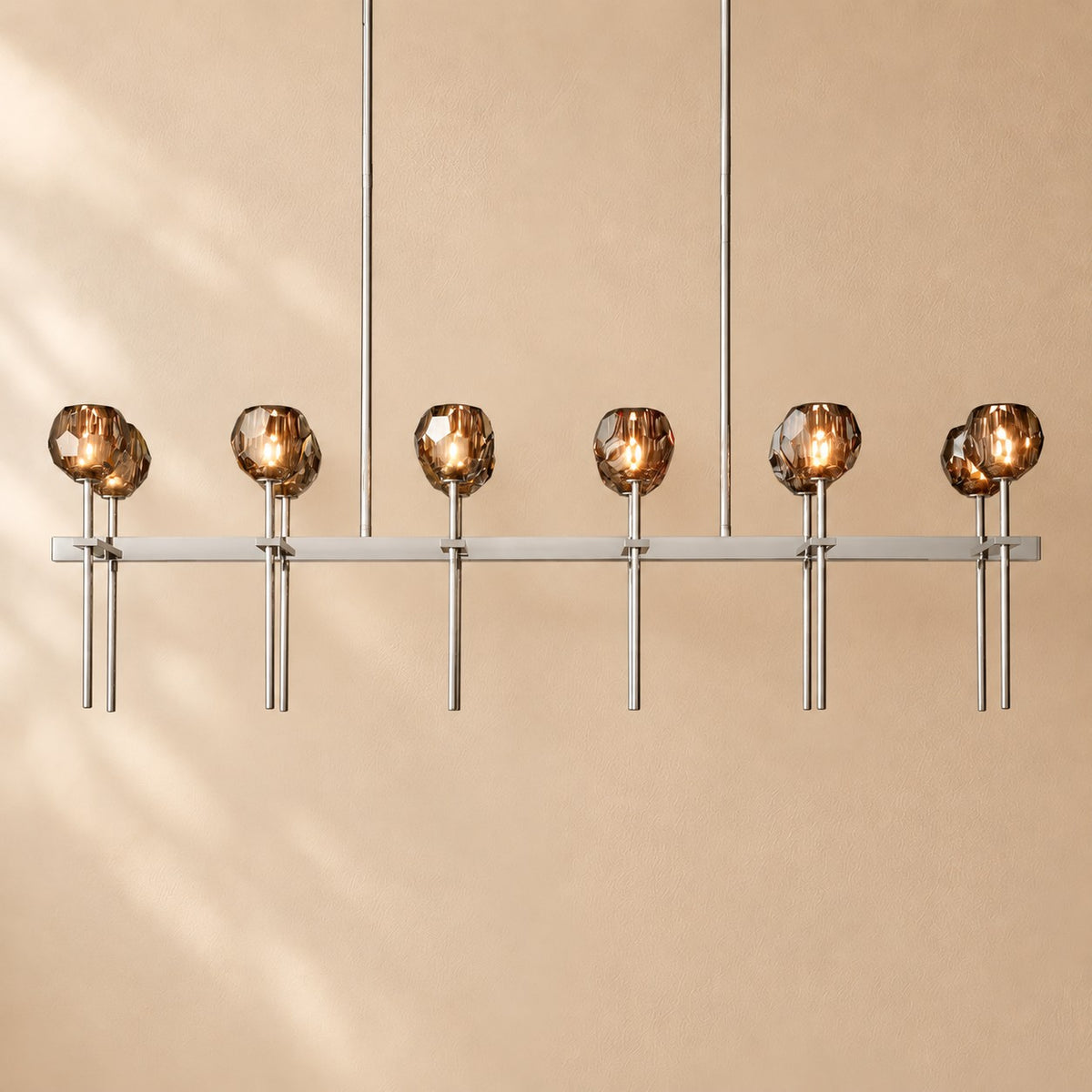 Bouine Glass Double Linear Chandelier