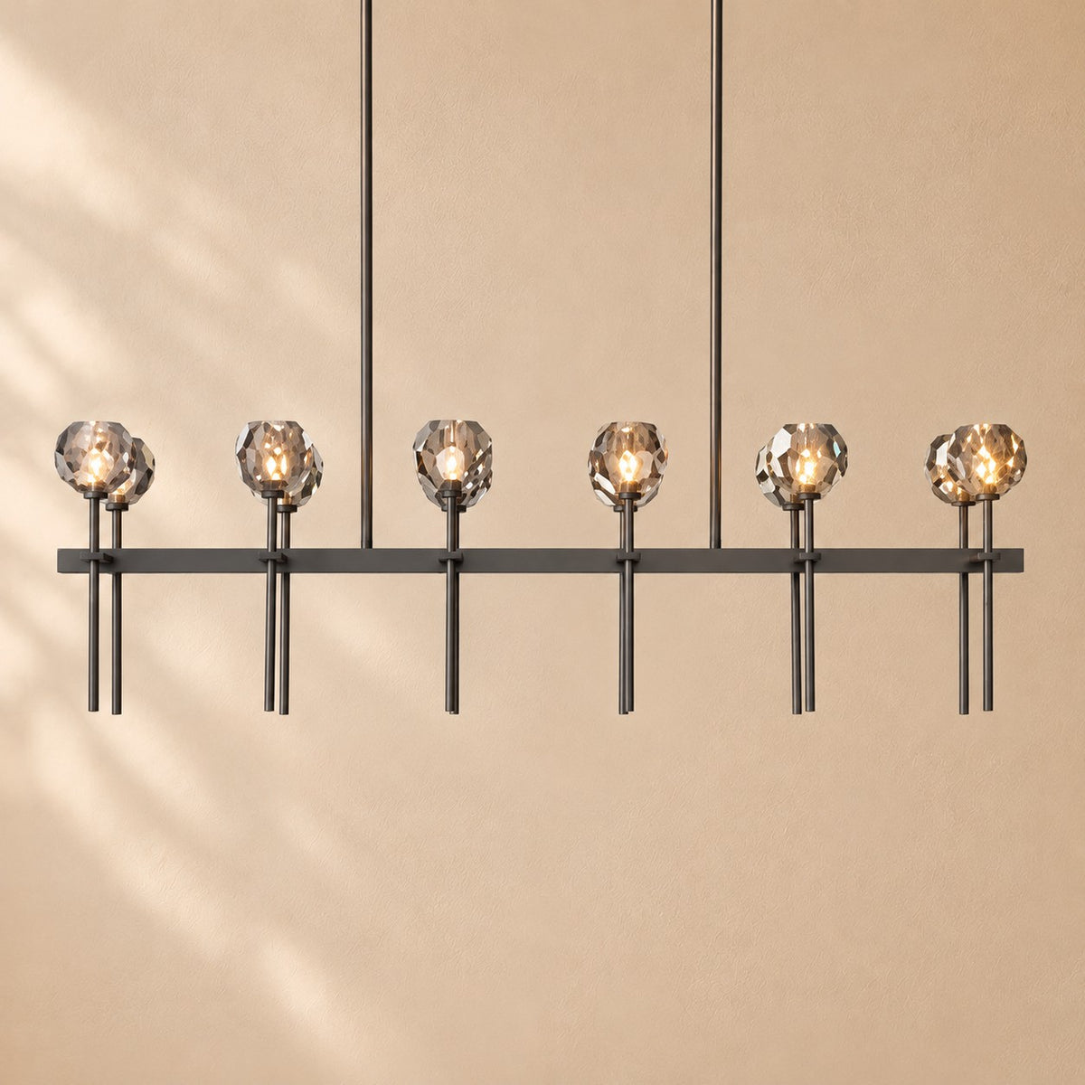 Bouine Glass Double Linear Chandelier