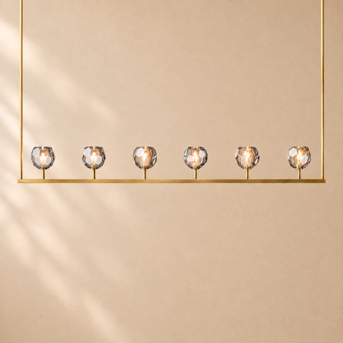 Bouine Glass Linear Chandelier 60''