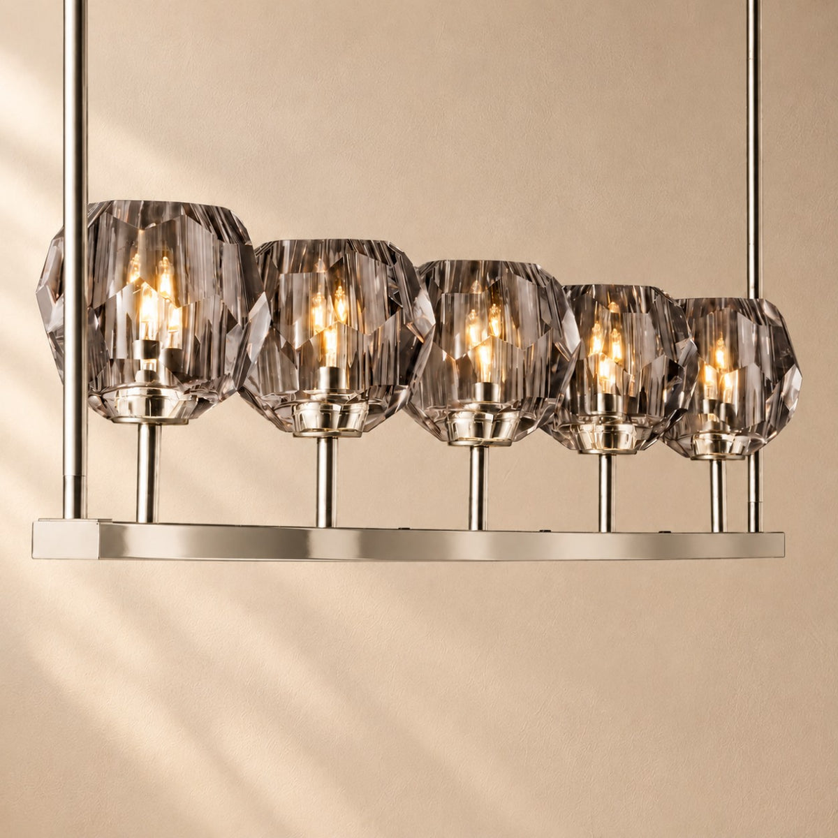 Bouine Glass Linear Chandelier 60''