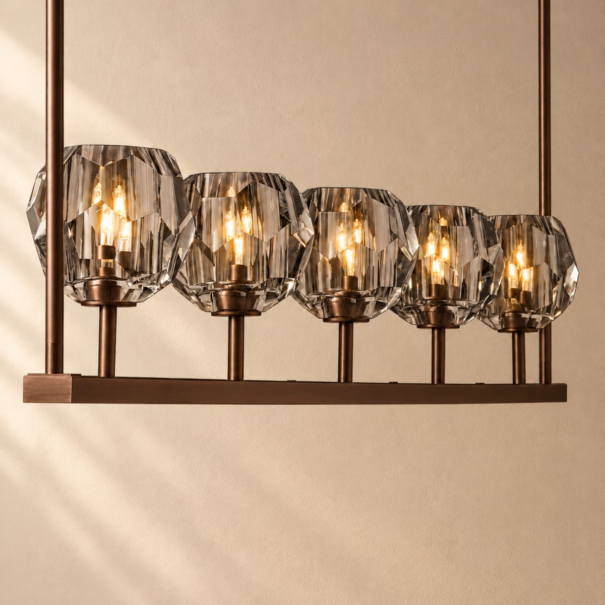 Bouine Glass Linear Chandelier 60''