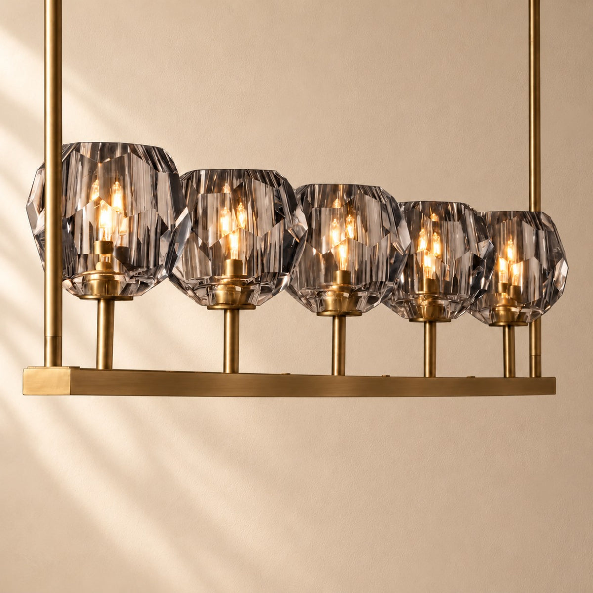 Bouine Glass Linear Chandelier 60''