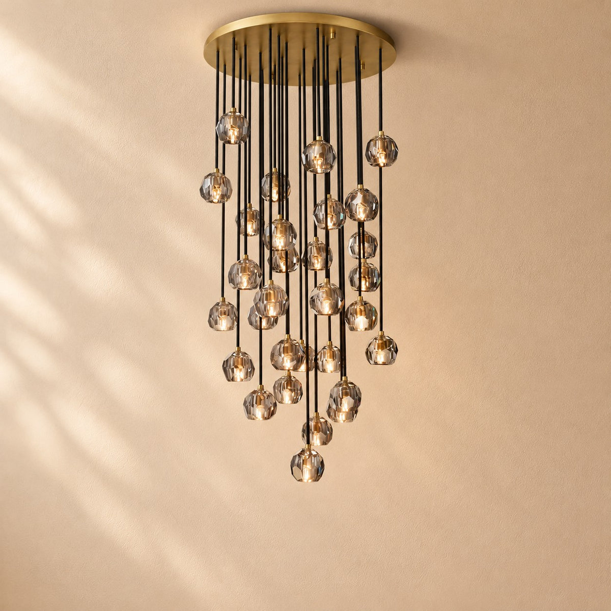 Bouine Glass Round Cluster Chandelier 30''