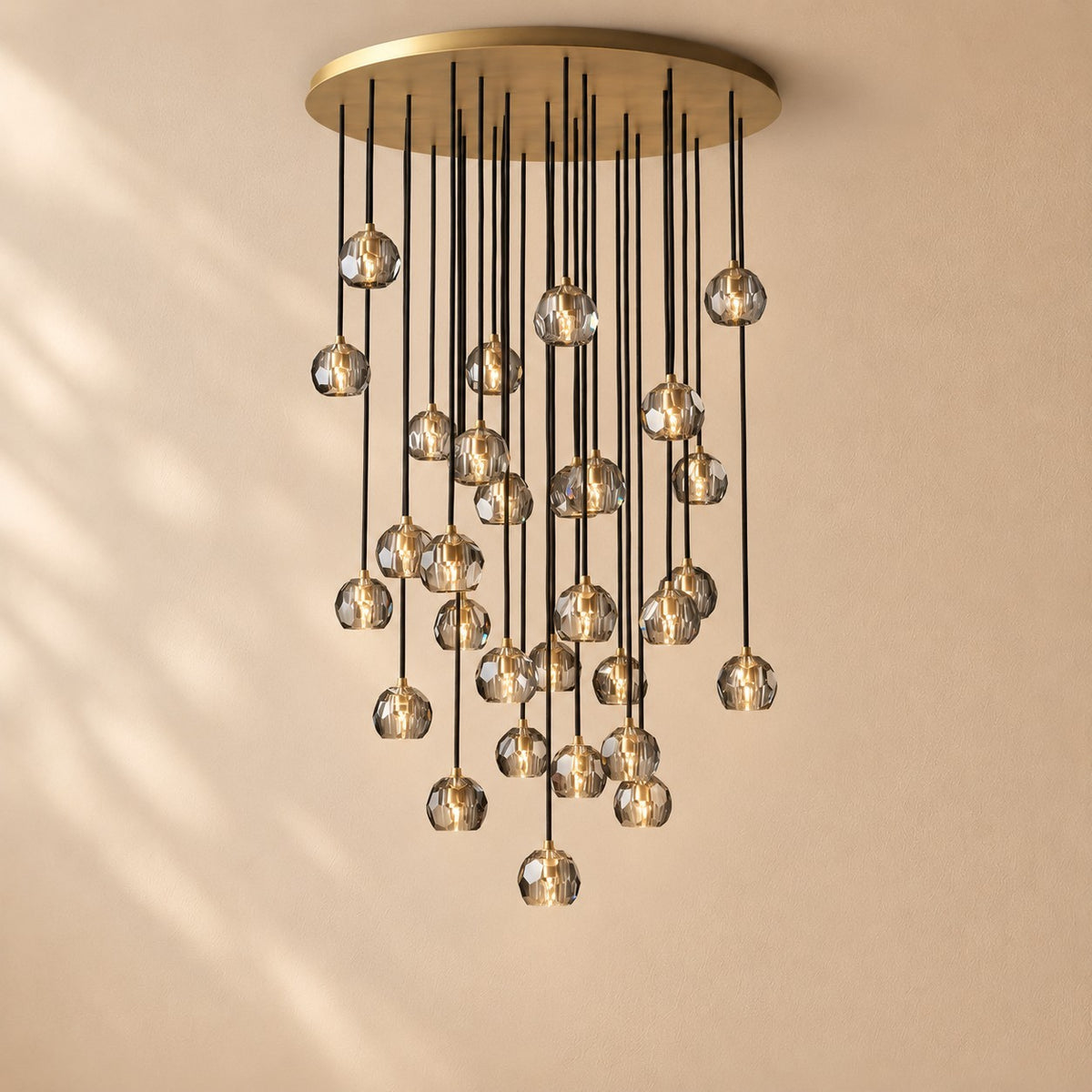 Bouine Glass Round Cluster Chandelier 40''