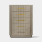 Cove Fluted Solid Oak 5-Dreawer Dresser