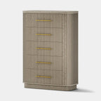 Cove Fluted Solid Oak 5-Dreawer Dresser