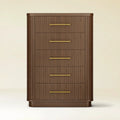Cove Fluted Solid Oak 5-Dreawer Dresser