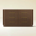 Cove Fluted Solid Oak 6-Dreawer Dresser