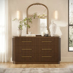 Cove Fluted Solid Oak 6-Dreawer Dresser