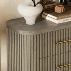 Cove Fluted Solid Oak 6-Dreawer Dresser