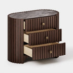Cove Fluted Solid Oak Nightstand
