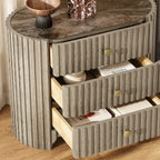 Cove Fluted Solid Oak Nightstand