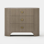 Cove Fluted Solid Oak Nightstand