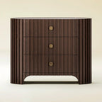 Cove Fluted Solid Oak Nightstand
