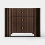 Cove Fluted Solid Oak Nightstand